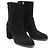 Botines de tacón bloque Quinn de Stuart Weitzman en ante negro - vista 12