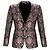 Dolce & Gabbana Patterned Martini Suit Jacket in Black and Pink Polyester