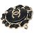 Timeless Chanel Chain CC Brosche aus schwarzem Lammleder - Ansicht 2