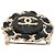 Timeless Chanel Chain CC Brosche aus schwarzem Lammleder - Ansicht 3