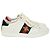 Tênis Gucci Ace com abelha em couro branco Cru