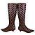 Botas Sonia Rykiel de salto kitten listradas em pelo de pônei Multicor - vista 6