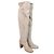 Bottes Rouje Violetta en daim et cuir Cappuccino Beige - vue 3