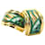 Hermès Kara Clip Ohrringe Golden Grün  - Ansicht 1