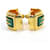 Hermès Kara Clip Ohrringe Golden Grün  - Ansicht 3