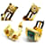 Hermès Kara Clip Ohrringe Golden Grün  - Ansicht 5