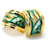 Hermès Kara Clip Ohrringe Golden Grün  - Ansicht 6