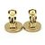 Orecchini a clip placcati in oro Chanel con strass rossi Rosso D'oro - vista 3