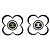 Orecchini a clip con motivo floreale Chanel Coco Mark Nero Bianco D'oro