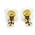 Orecchini a clip con motivo floreale Chanel Coco Mark Nero Bianco D'oro - vista 2