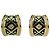 Orecchini a clip oro e verde Burberry