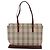 Burberry Nova Check Tote Bag aus Canvas Leder beige rot gold Auth 111118 Golden - Ansicht 13