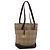 Borsa tote in tela e pelle Burberry Nova Check beige marrone scuro oro Auth 111205 D'oro
