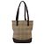 Borsa tote in tela e pelle Burberry Nova Check beige marrone scuro oro Auth 111205 D'oro - vista 2