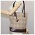 Borsa tote in tela e pelle Burberry Nova Check beige marrone scuro oro Auth 111205 D'oro - vista 21