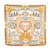 Hermès Écharpe Découpage Renne Hermes Carre 90 Soie Marron Blanc  ref.2007287
