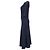 Vestido de longitud media Boss Hugo Boss en viscosa azul marino - vista 2