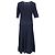 Vestido de longitud media Boss Hugo Boss en viscosa azul marino - vista 3