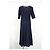 Vestido de longitud media Boss Hugo Boss en viscosa azul marino - vista 8
