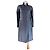 Valentino Garavani Blazer largo de lino y lana gris