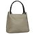 Borsa a spalla PRADA in pelle plastica grigia marrone scuro Auth bs21988