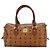 MCM Vicetos Logogram Mini Boston Bag in pelle PVC 2 vie marrone oro Auth ki5381 D'oro - vista 13