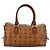 MCM Vicetos Logogram Mini Boston Bag in pelle PVC 2 vie marrone oro Auth ki5381 D'oro - vista 2