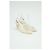2.55 Sandali slingback Chanel in tweed bianco con punta in rete floreale Crudo - vista 11