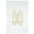2.55 Sandali slingback Chanel in tweed bianco con punta in rete floreale Crudo - vista 12