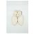 2.55 Sandali slingback Chanel in tweed bianco con punta in rete floreale Crudo - vista 13