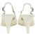 2.55 Sandali slingback Chanel in tweed bianco con punta in rete floreale Crudo - vista 3