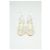 2.55 Sandali slingback Chanel in tweed bianco con punta in rete floreale Crudo - vista 9