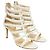 Sandali caged con cinturini Giuseppe Zanotti in pelle bianca Bianco Crudo - vista 4