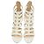 Sandali caged con cinturini Giuseppe Zanotti in pelle bianca Bianco Crudo - vista 5