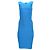 Abito midi a scollo ampio in bandage Herve Leger in rayon blu Blu chiaro