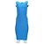 Abito midi a scollo ampio in bandage Herve Leger in rayon blu Blu chiaro - vista 6