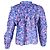 Blusa floral Isabel Marant Étoile Vega en algodón plisado azul eléctrico - vista 3