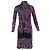 Abito con stampa Paisley Etro con sciarpa in poliestere viola Porpora