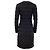 Alaïa Vestido mini de manga longa Alaia em lã virgem preta Preto - vista 3