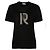 Camiseta Paco Rabanne Negra de Algodón con Logo Dorado Negro