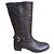 Botas Prada de cuero marrón oscuro