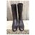 Botas Prada de cuero marrón oscuro - vista 4