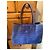 Borsa a mano Longchamp Roseau in pelle blu - vista 2