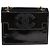 Borsa a Spalla CHANEL Smalto Nero Oro CC Auth 110814 D'oro - vista 13