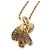 Collana Christian Dior metallo oro Auth FF5523 D'oro - vista 10