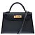 Hermès Sac HERMES Kelly Mini en Cuir Noir - 102473 - vue 3