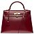 Hermès Sac HERMES Kelly 32 en Cuir Bordeaux - 102453 - vue 3