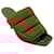 Autre Marque Gia Borghini Coffee Brown Selva Quilted Padded Mule Pumps Cloth  ref.2010431