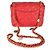 Timeless Chanel Rote gesteppte Lammleder Coco Pins Mini Umhängetasche Pink - Ansicht 2