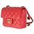 Timeless Chanel Rote gesteppte Lammleder Coco Pins Mini Umhängetasche Pink - Ansicht 3